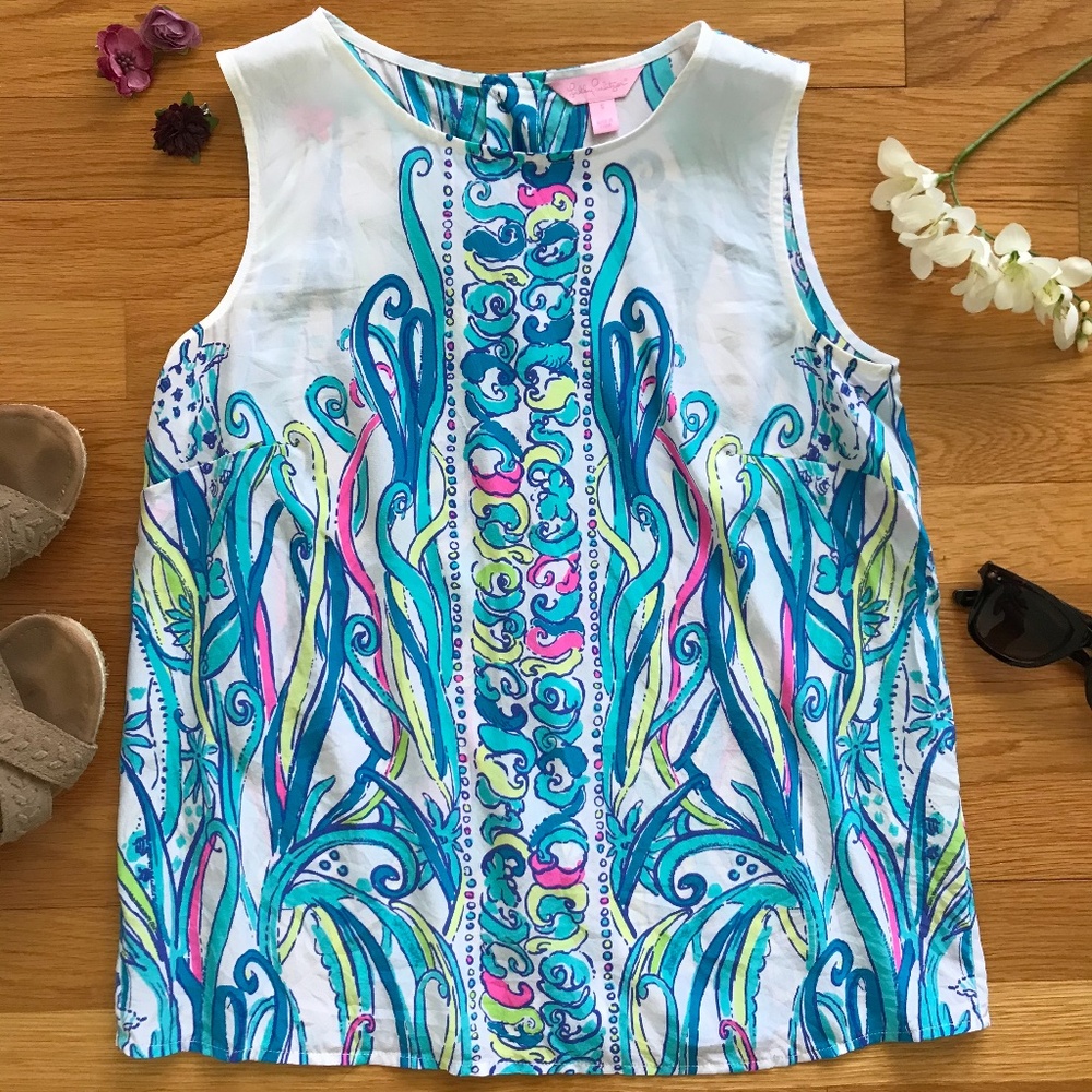 Lilly Pulitzer | Silk sleeveless "Iona" blouse